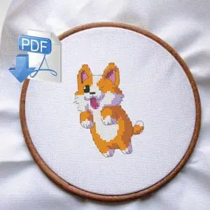 Corgi cross stitch pattern Cross stitch pattern PDF