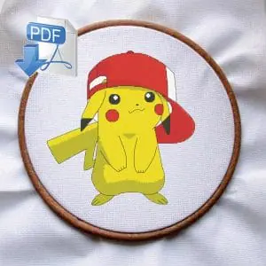 Pikachu cross stitch pattern Cross stitch pattern PDF