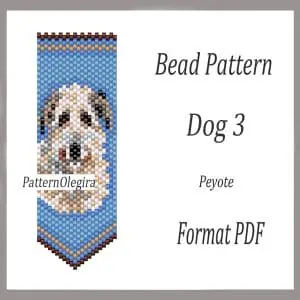 Dog 3 bead pattern eaven peyote Dog pattern Olegirabeadpatterns