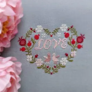 Valentines Day Heart cross stitch pattern pdf