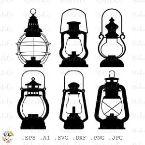 Lantern Svg Silhouettes Cricut Stencil Template