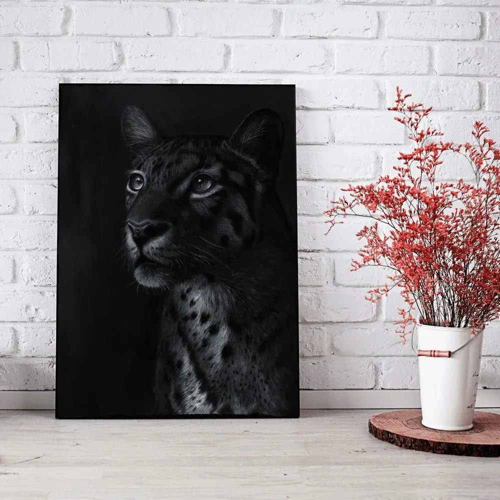 Dark Side print 2 Leopard Oil Painting Printable Wall Art Wild Animal