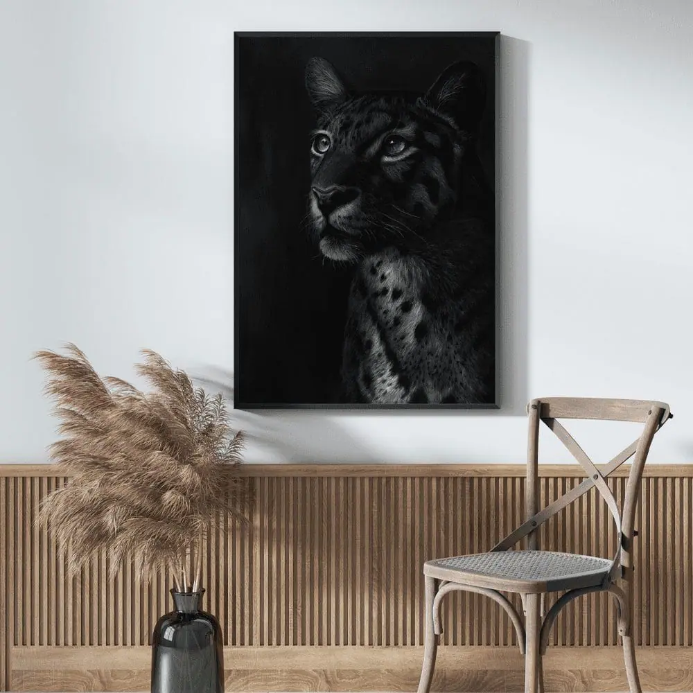 Dark Side print 3 Leopard Oil Painting Printable Wall Art Wild Animal