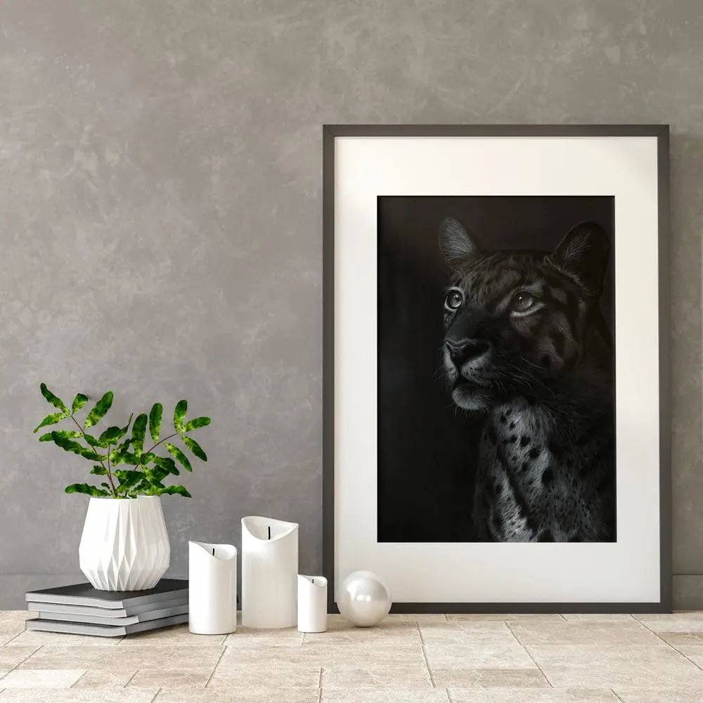 Dark Side print 6 Leopard Oil Painting Printable Wall Art Wild Animal