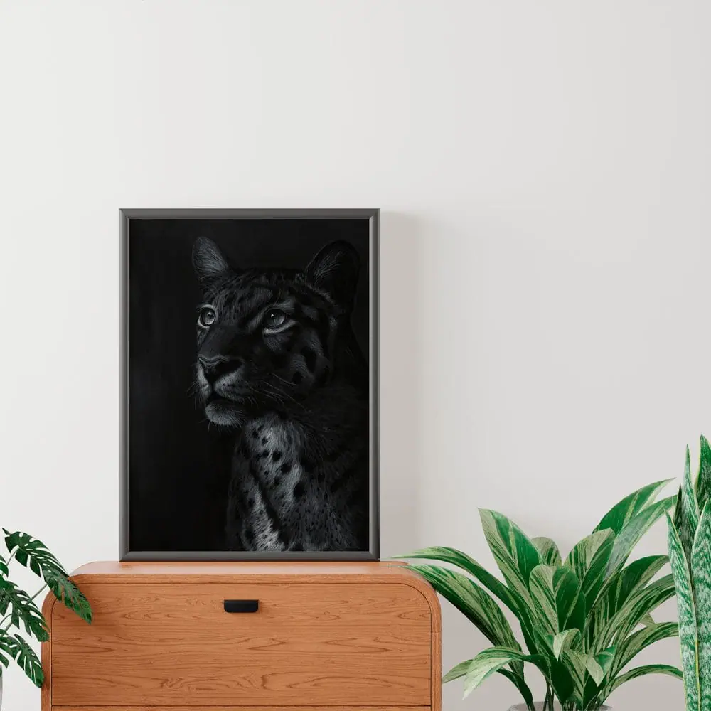 Dark Side print 7 Leopard Oil Painting Printable Wall Art Wild Animal