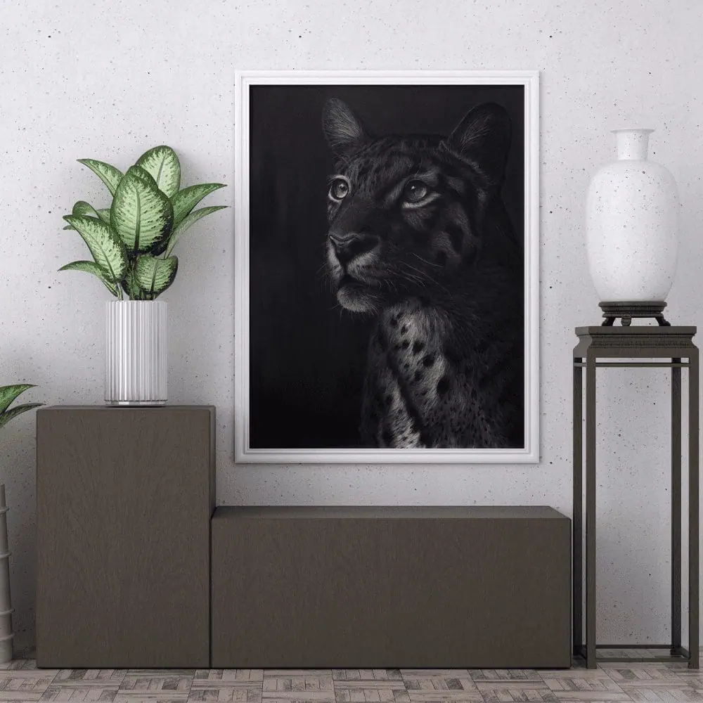 Dark Side print 9 Leopard Oil Painting Printable Wall Art Wild Animal