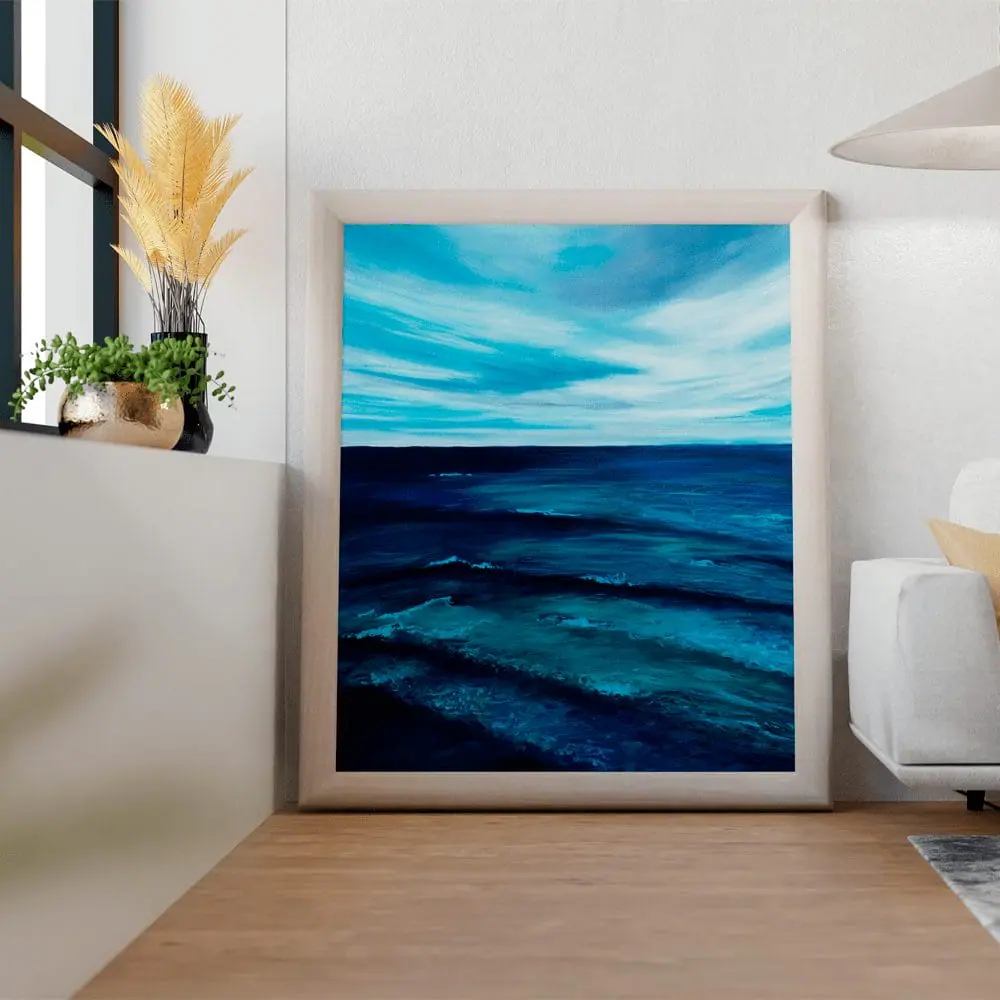 Siren print 8 ocean wall art sea painting seascape blue ocean