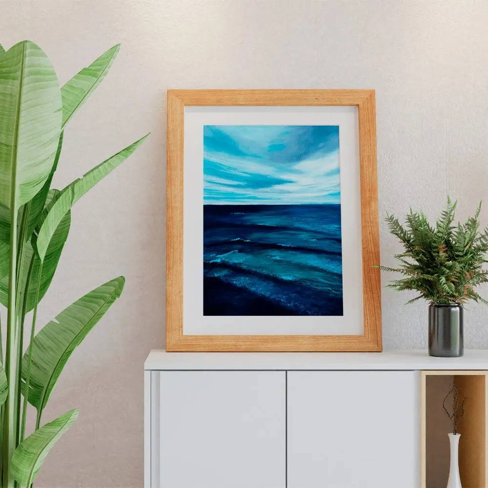 Siren print 10 ocean wall art sea painting seascape blue ocean