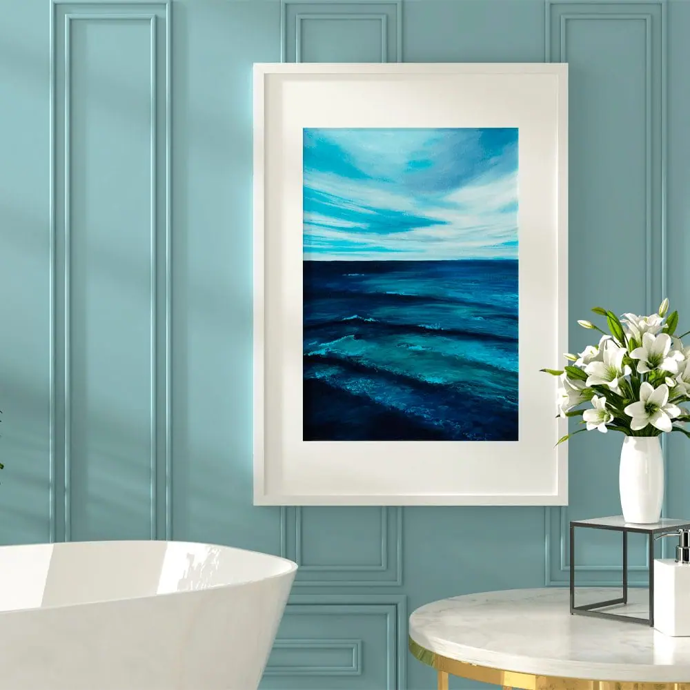 Siren print 6 ocean wall art sea painting seascape blue ocean