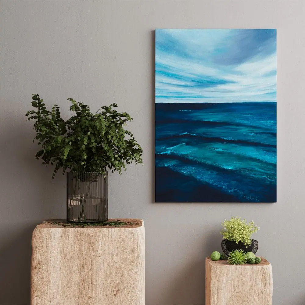 Siren print 3 ocean wall art sea painting seascape blue ocean