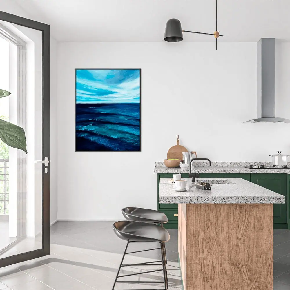 Siren print 2 ocean wall art sea painting seascape blue ocean
