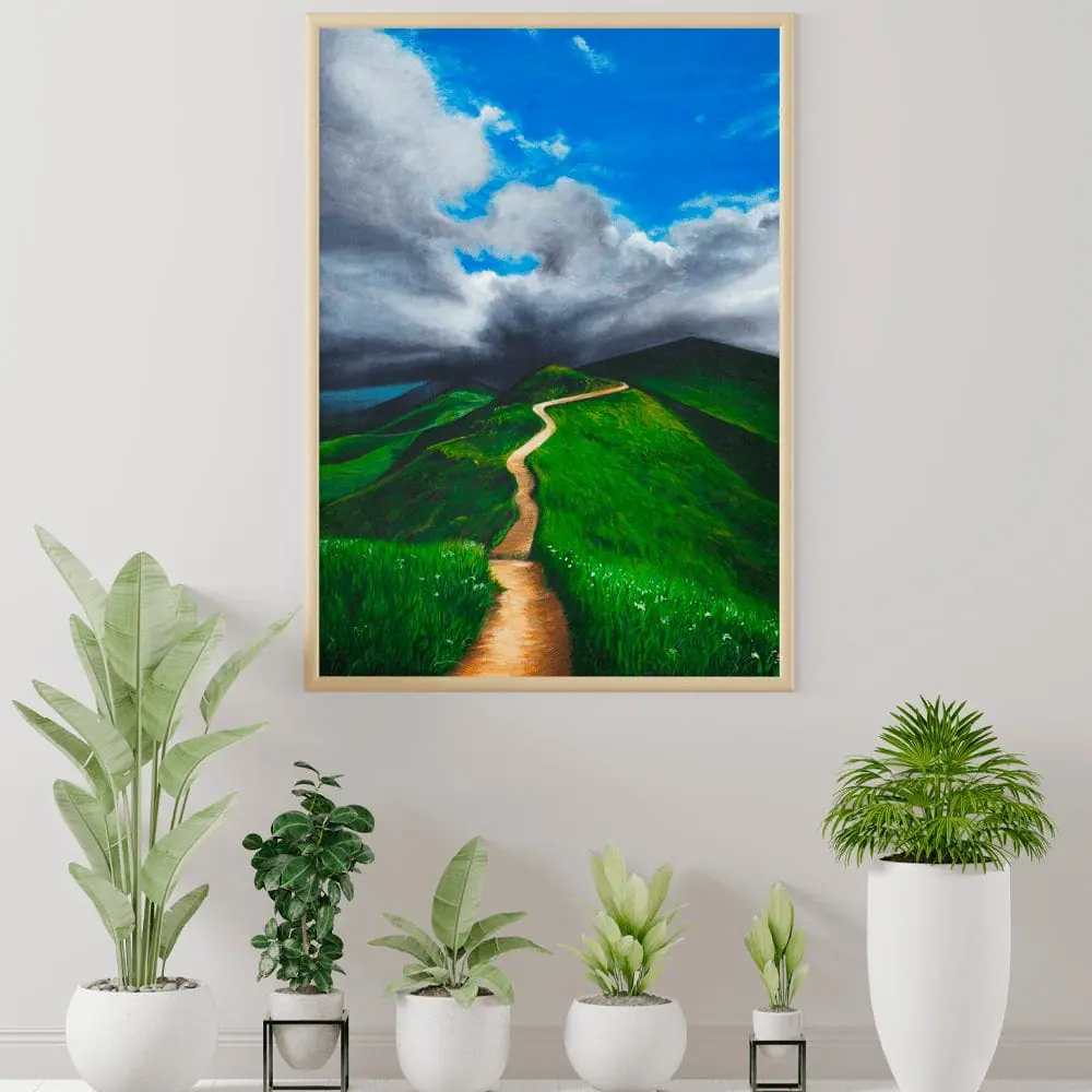 Green Spirits print 2 hill mountain landscape wall art lanfscape printable art
