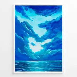 blue ocean printable wall art sea landscape sea sunrise