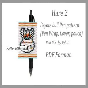 Hare bead pattern Hare pen wraps Hare cover pen Olegirabeadpatterns