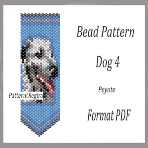 Dog 4 bead pattern eaven peyote Dog pattern Olegirabeadpatterns