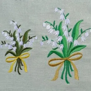 Lily of the valley Machine Embroidery Design. Flowers a