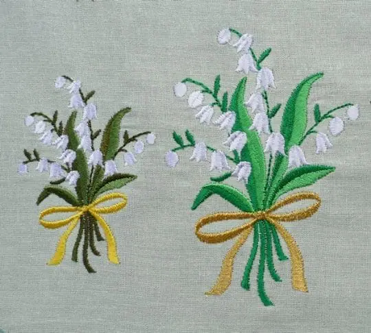 Lily of the valley Machine Embroidery Design. Flowers a - Crealandia