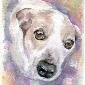 Sweet Christopher Scott Portrait Watercolor Painting