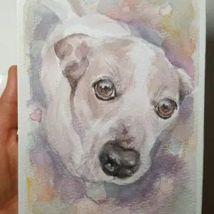 Sweet Christopher Scott Portrait Watercolor Painting