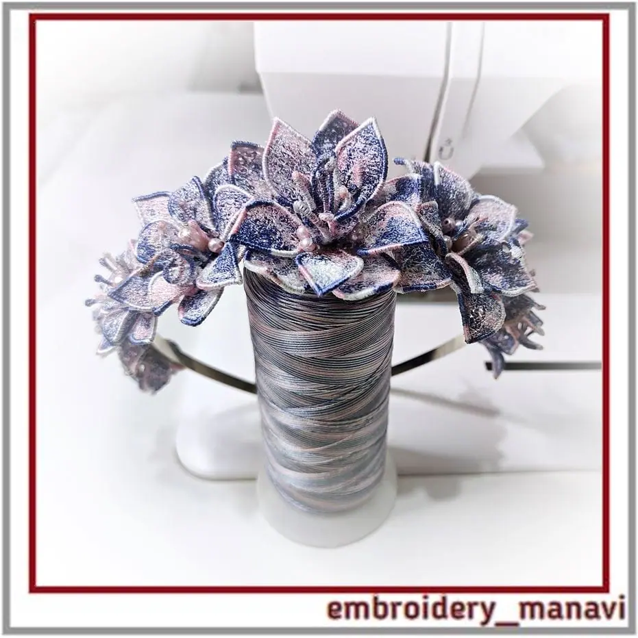 Embroidery FSL In The Hoop flowers designs set 9 Embroidery FSL In The Hoop flowers designs set - Image 9