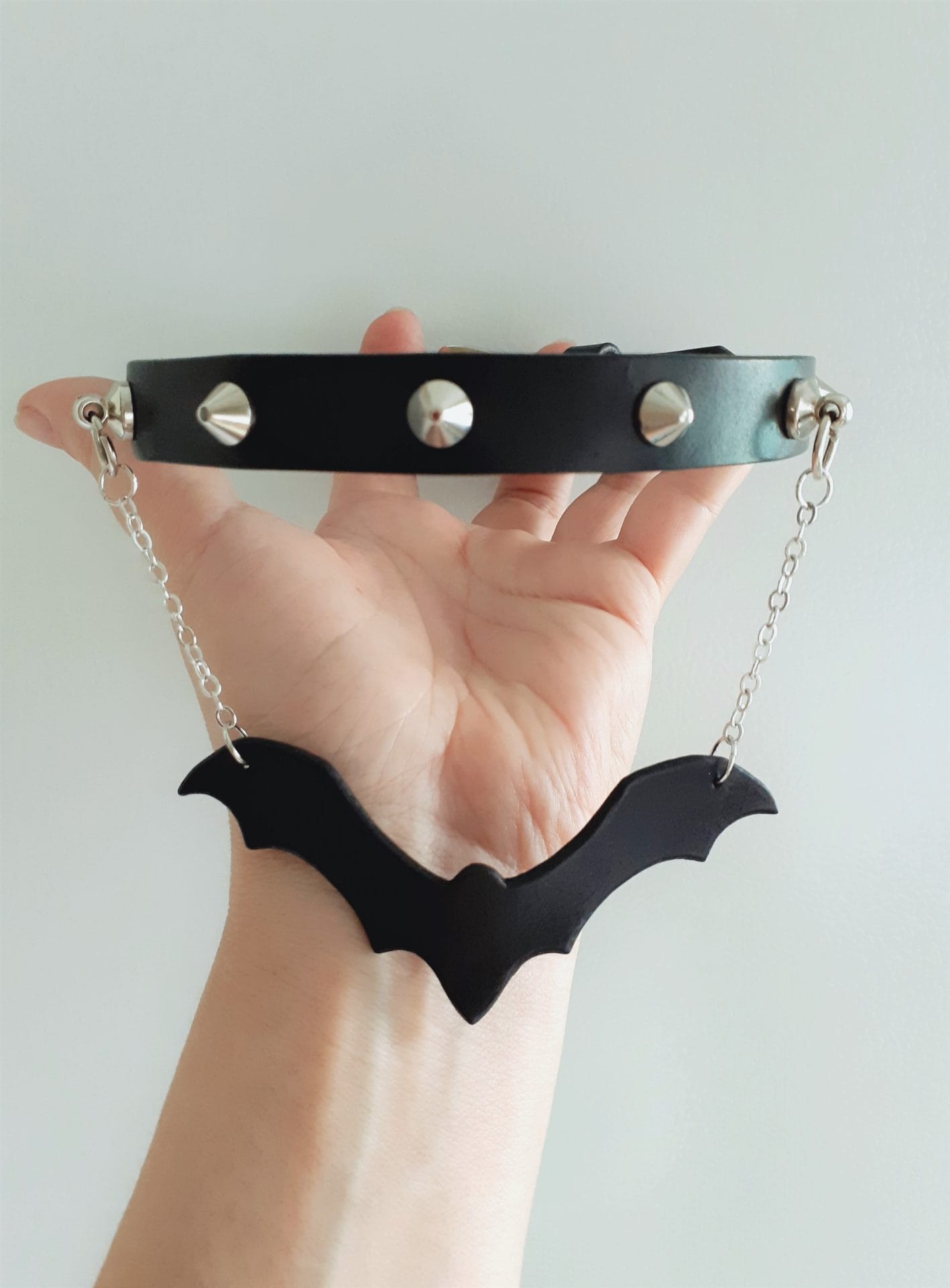 gift handmade gothic choker necklace bat