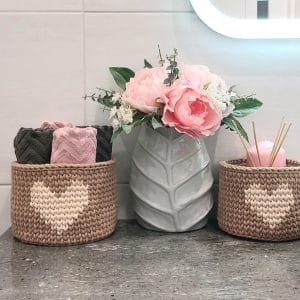 Valentines day gift Nursery basket for toys