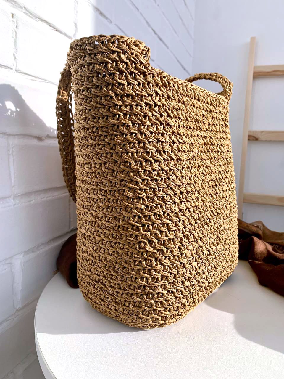 Crochet pattern Twisted Raffia Tote Bag Tutorial - Crealandia