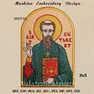 Saint Cuthbert embroidery design