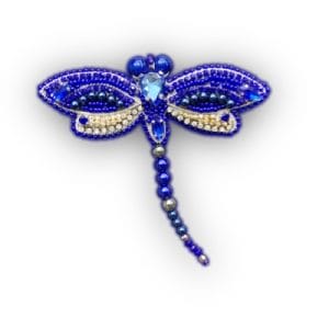Tutorial PDF embroidery beaded brooch insect dragonfly