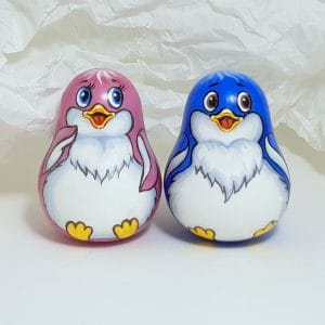 Crealandia - Handmade Marketplace 157 Roly poly toy Little penguin Lolo . nevalyashka With a bell . Musical toy A hand-painted souvenir