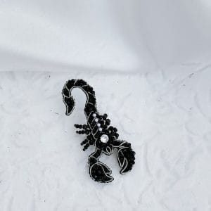Scorpio black handmade brooch as a gift to the zodiac sign