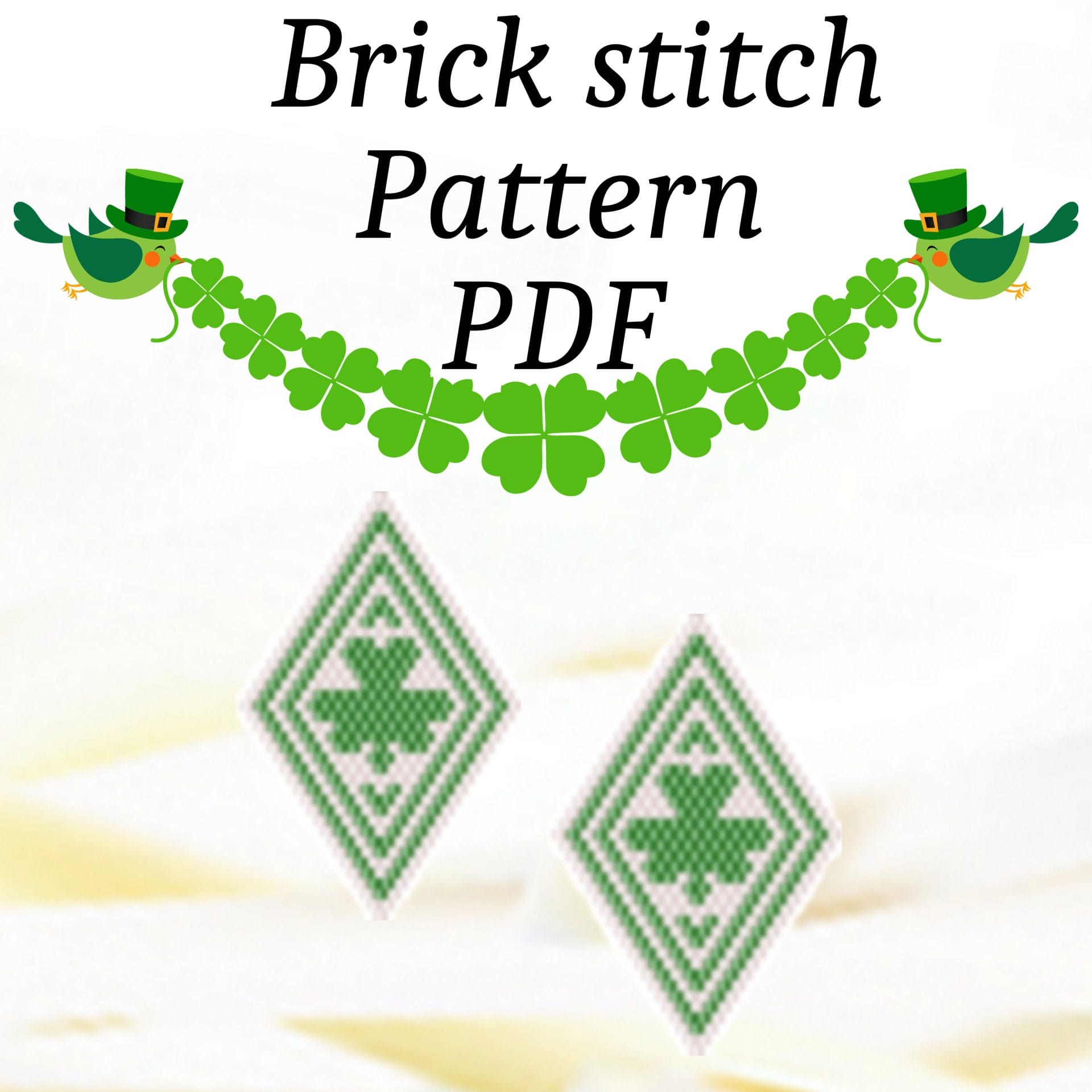 Earrings pattern bead brick stitch jewelry design