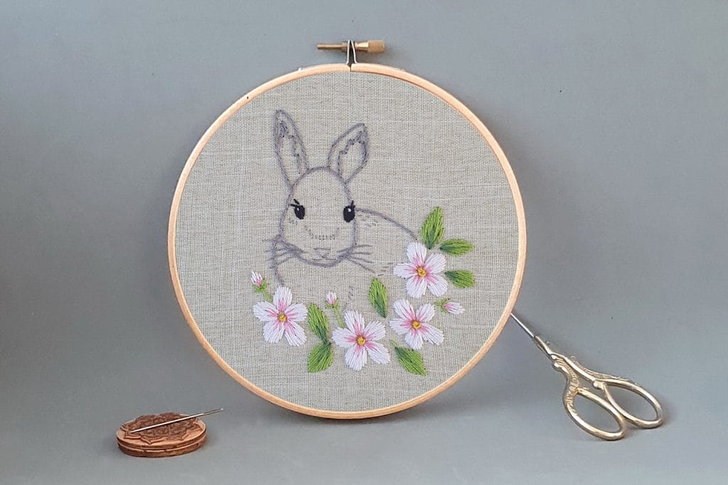 Easter bunny pdf digital pattern PDF for hand embroidery