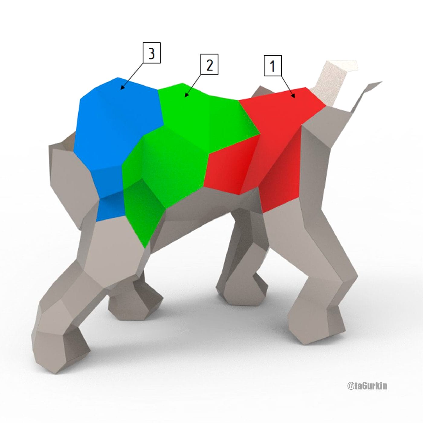 版画 Fabrication Elephant_p Elephants Model - PAPERCRAFT WORLD