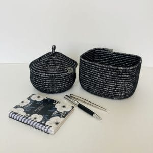 Silver black storage basket 11 cm x 18 cm x 17 cm Free shipping