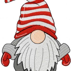 Gnome machine embroidery, Gnome Embroidery