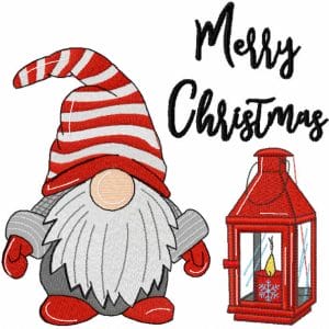 Christmas gnome machine embroidery design – INSTANT dow