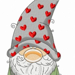 Gnome machine embroidery, Gnome Embroidery