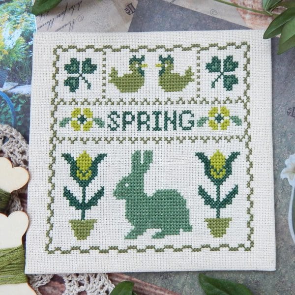Green Spring cross stitch pattern by StitchOnGoodLuck
