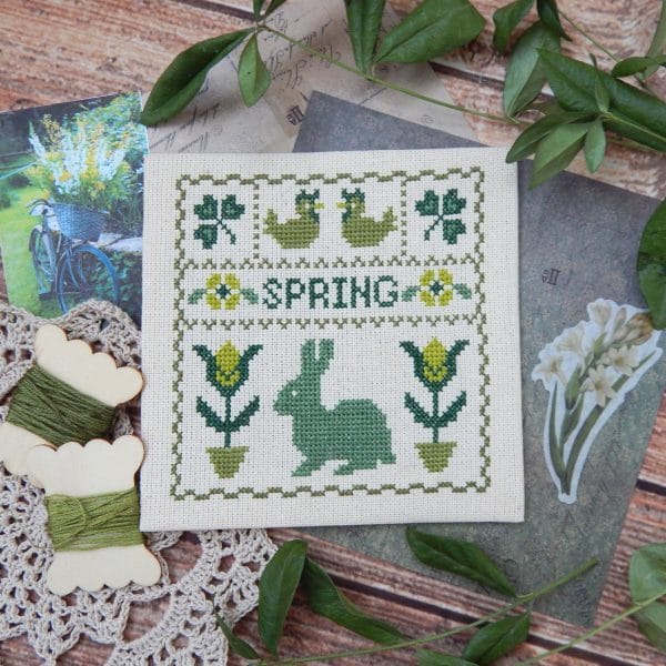 Green Spring cross stitch pattern by StitchOnGoodLuck