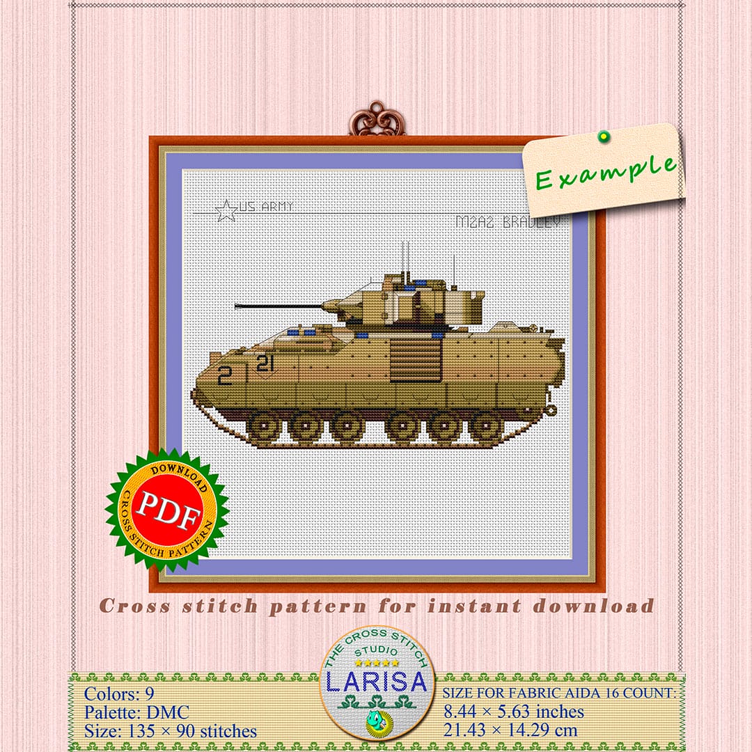 Bradley IFV Cross Stitch Pattern | M2 Bradley Chart 11 M2A2 Bradley IFV Cross Stitch Pattern