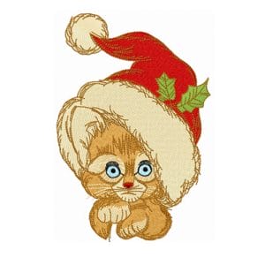 Kitten machine embroidery