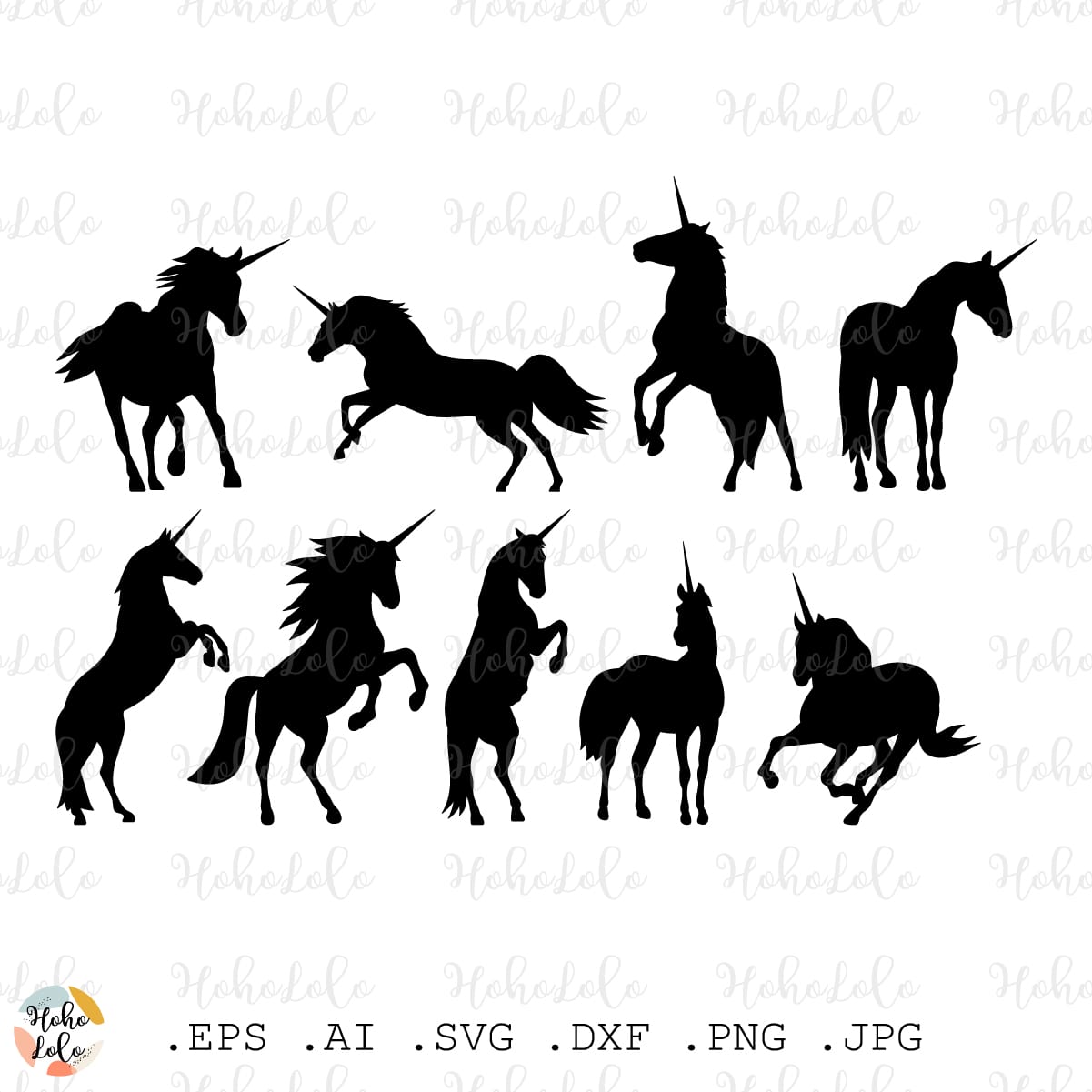 Unicon Silhouette Svg Cricut Stencil Dxf