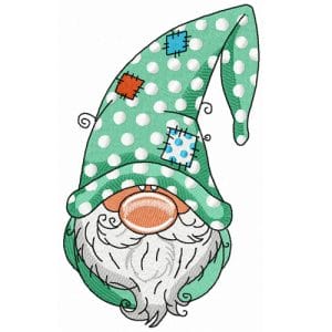 Gnome embroidery design
