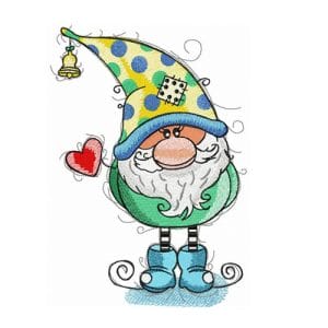 Gnome Embroidery Design