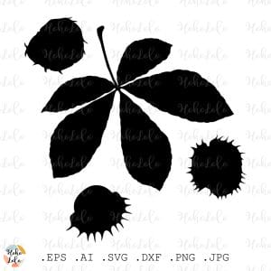 Chestnut Silhouette Svg Cricut Stencil Dxf