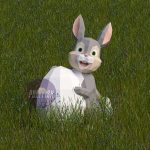 DIY Easter Bunny template Papercraft PDF