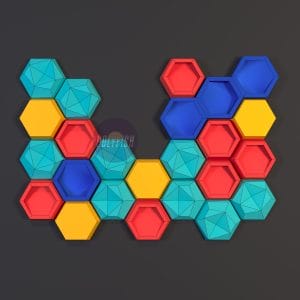DIY Honeycomb Set template Papercraft PDF