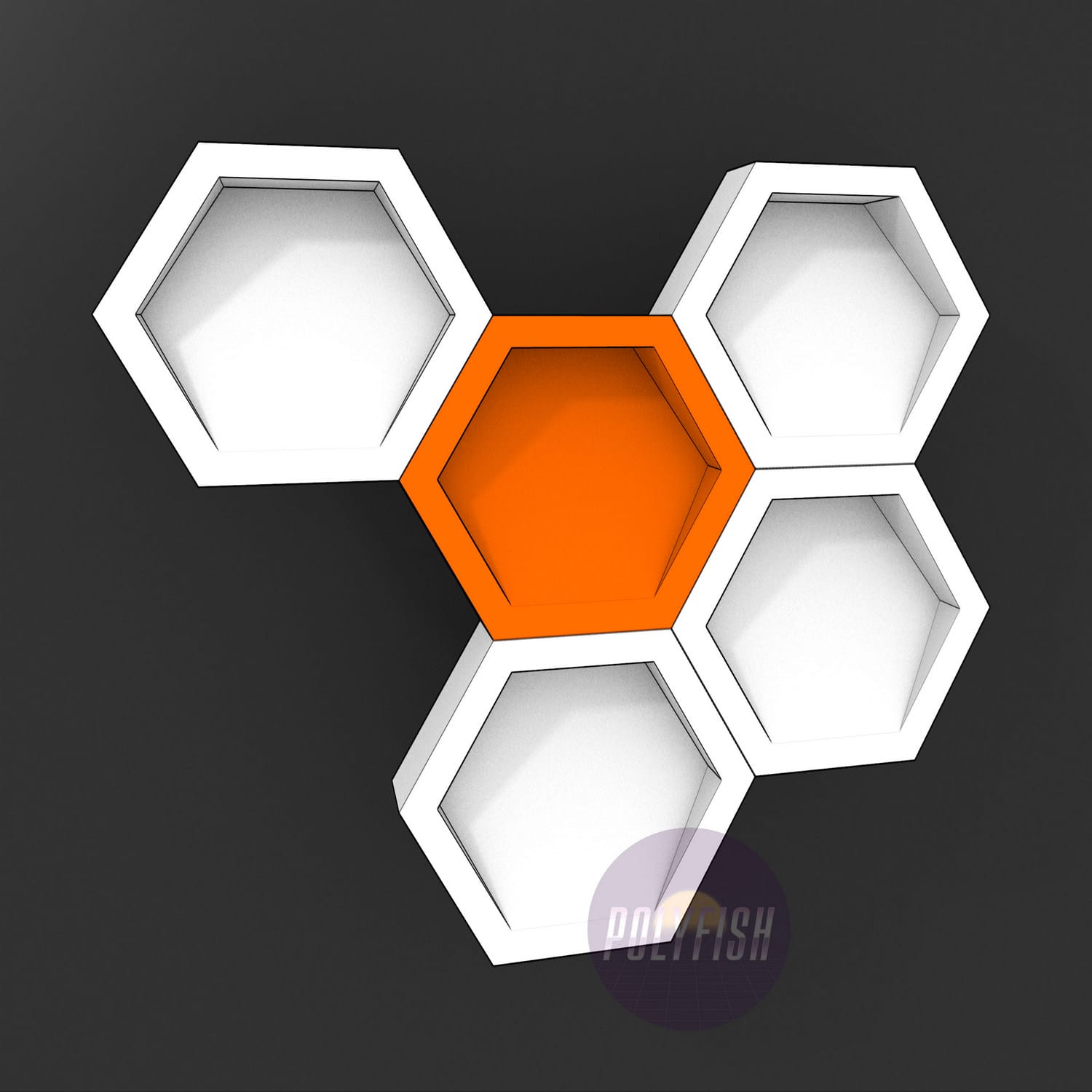 DIY Honeycomb #1 template Papercraft PDF