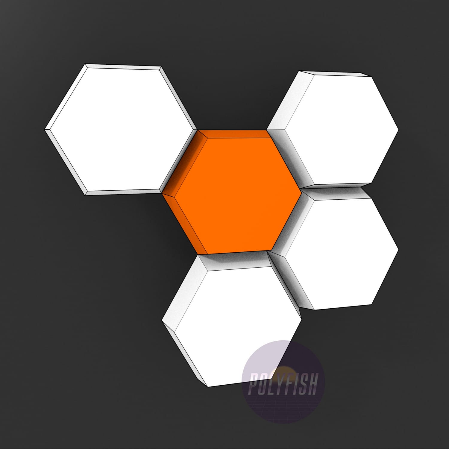 DIY Honeycomb #4 template Papercraft PDF